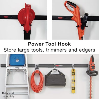 Rubbermaid Garage FastTrack Power Tool Holder Satin Nickel Wall Mounted Storage System Holds up to 50 pounds for Home/Garage/Tool Organization - style: Power-Tool Hook