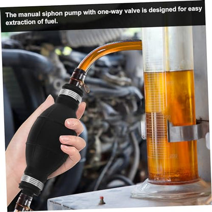 1set Manual Fuel Siphon Pump Kit Hose for Oil Water Fuel Transfer Lightweight Easy to Use Hand Pump for Automotive Home Applications