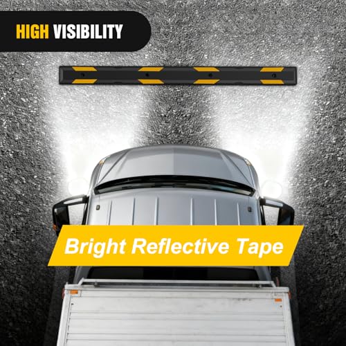 Nilight 79" Heavy Duty Rubber Parking Curb, Extra-Long Driveway Garage Parking Stopper Block Aid for Large Vehicles, Trucks, and SUVs - size: 79" 1-Pack