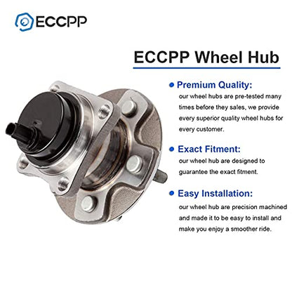 ECCPP 2-Piece 512403 Wheel Hub Bearing for Toyota Corolla 2009-2019 | for Pontiac Vibe 2009-2010 5 lugs w/ABS Sensor Pre-Greased Sealed - size: 512403*2