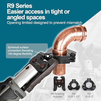 ZUPPER Press Rings Kit for 1/2" to 2" Copper Pipes ProPress fittings | 6PCS Rings, 3PCS Actuators 24R8, 3240-R8 and R9 Suit Narrow or Angled Installation Area, fit Compact and Standard Press Tools