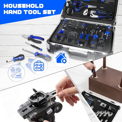 Prostormer 259-Piece General Household and Mechanic's Tool Set | Complete ToolKit with Heavy Duty Aluminium Tool Box for Home/ Car/ RV/ Garage