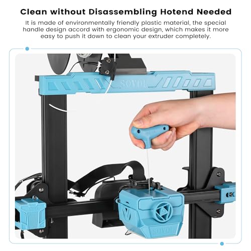 Sovol 3D Printer Tools Kit, 13 Pcs 3D Printer Accessories with L-Size Extruder Nozzle Cleaning Tool, 0.4mm Nozzle Cleaning Needles, Double Function Wrench for E3D & MK8 Nozzles and Straight Tweezer - style: 13 Pcs
