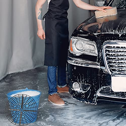 Tallew Car Wash Bucket Insert Grit Traps for Car Washing Detailing Kit Accessories Cleaning Tool Fits 12 Inch Diameter Bucket or 3-5 Gallon(Black,4 Pieces) - color: Black