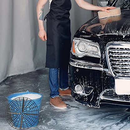 Tallew Car Wash Bucket Insert Grit Traps for Car Washing Detailing Kit Accessories Cleaning Tool Fits 12 Inch Diameter Bucket or 3-5 Gallon(Black,4 Pieces) - color: Black