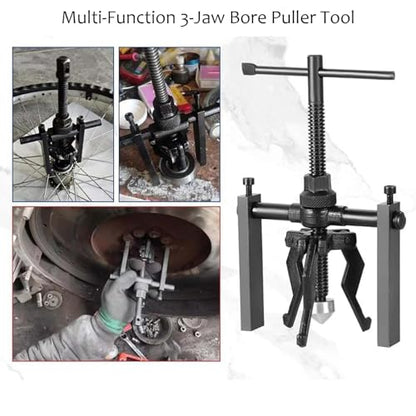 Multi-Function 3-Jaw Bore Puller Tool, Internal External Bearing Gear Extractor, Carbon Steel Guide Bearing Puller Kit for Manual Removal of Wheel Bearings Bushings Gears (2 pcs Small) - color: 2 pcs Small