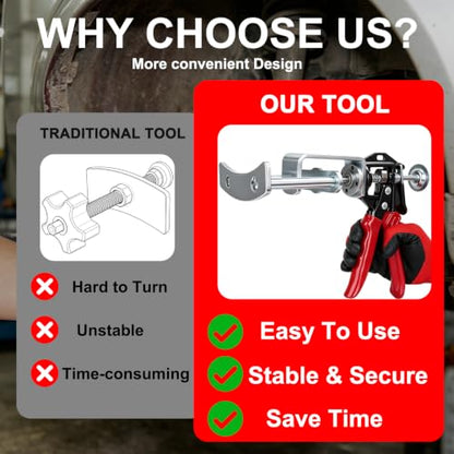 Quick Brake Caliper Compression Tool for Dual Piston Disc Brake Calipers | Heavy Duty Brake Piston Compressor for Brake Pad Replacement on Most Cars, SUVs & Light Trucks - size: Dual Brake Pad Spreader