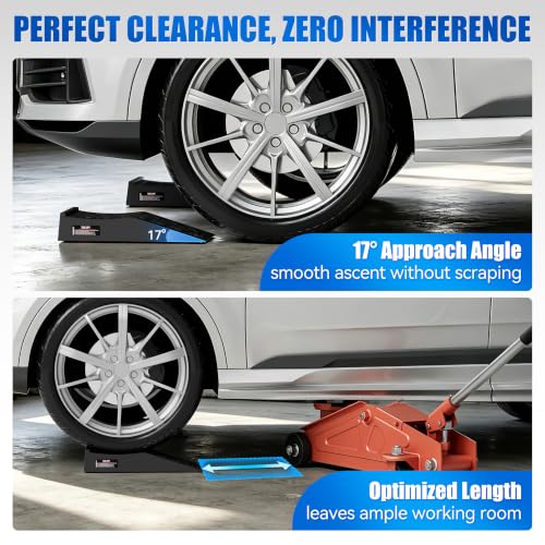 2.6" Lift Low Profile Car Ramps, Compact Tire Leveling Blocks for Low Chassis Sports Cars to Fit Floor Jack, Jack Assist - size: Low Profile