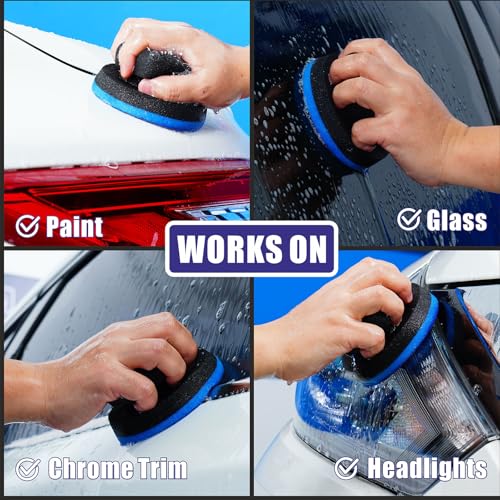 Synthetic Clay Hand Clay Bar Pad, 2-Pack, Blue Purple | Car Auto Detailing, Cleansing, Paint Surface Prep Tool, For Waxing & Polishing