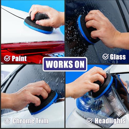 Synthetic Clay Hand Clay Bar Pad, 2-Pack, Blue Purple | Car Auto Detailing, Cleansing, Paint Surface Prep Tool, For Waxing & Polishing
