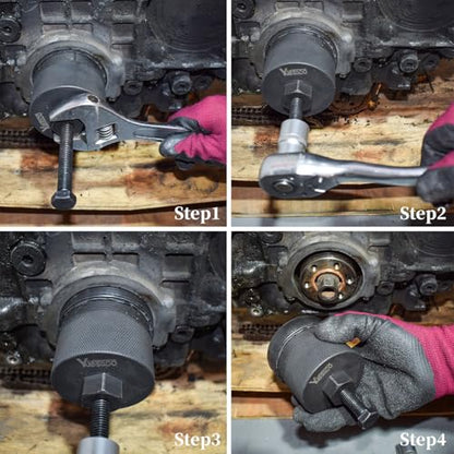 Crankshaft Front Oil Seal Installer and Removal Kit | Front Crankshaft Seal Removal Tool, Compatible with BMW N40, N42, N45, N46, N52, N53, N54 Engines, with Carrying Case