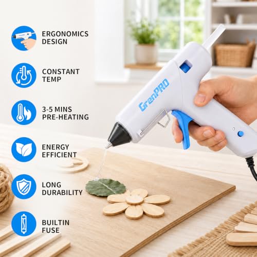 GRENPRO 188PC Blue Cordless Drill Tool Set for Wo&Men Tool Kit for Home Box | All-In-One Basic Household Tool Box, Glue Gun Accessories DIY, CR-V Steel, Sturdy Storage Case Auto Repair Kit For Men - style: Blue Power Drill Set 188PC
