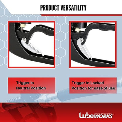 Lubeworks Oil Control Valve Nozzle Manual 1-35lpm / 0.3-9.2gpm Heavy Duty Oil Transfer Pump Control Valve for Motor, Synthetic Hydraulic, Gear Oil, Transmission Fluid in Liter, Gallon, Pint and Quart