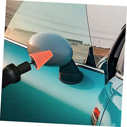 PRETYZOOM 9pcs Car Wheels Polishing Sponge Cone Kit Buffing Pads for Electric Drills Auto Detail Cleaning Tool for Wheel Orange Yellow