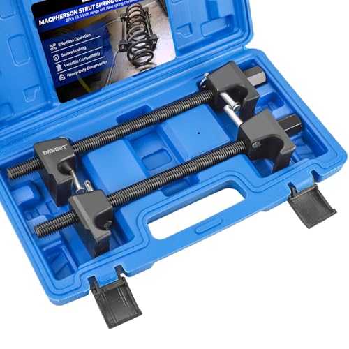DASBET Macpherson Strut Spring Compressor Tool Kit 2PCS | Coil Spring Compressor with Detent Pins Spring Compressor with 10.5in Range for Suspension Work (Blue) - color: Blue