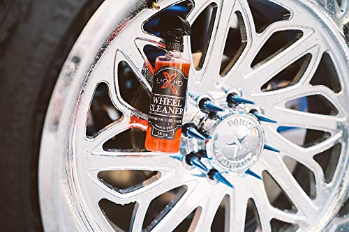 Liquid X Original Wheel Woolies Brushes 3 Piece Kit - Includes Angled Caliper Spoke Brush - USA Made - Black - New & Improved (Brushes + Wheel Cleaner) - size: Brushes + Wheel Cleaner
