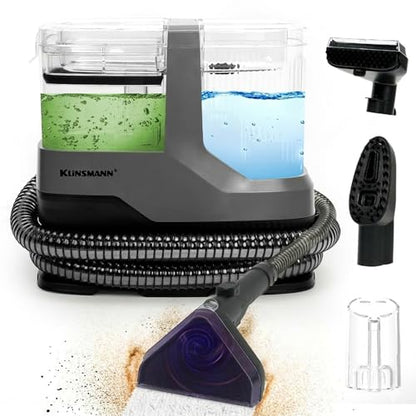 Couch & Upholstery Cleaner Machine, Portable Carpet Spot Cleaner Machine | 17KPa Ultra-Strong Suction, Dual Brush Heads, Deep Cleaning Handheld Car Shampooer for Sofa, Rug, Mattress and Furniture