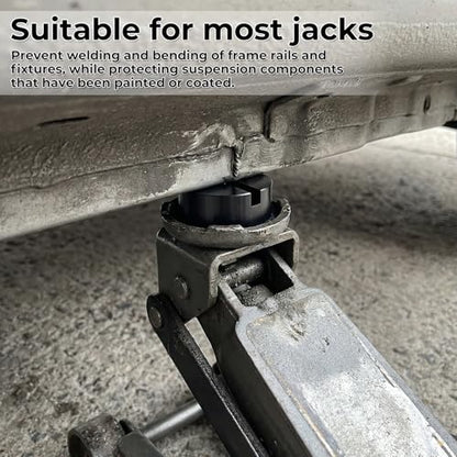 8 Pcs Jack Stand Pads, Black Rubber Cars Jack Stand Pads 2-3 Ton Universal Slotted Rail Pinch Welds Protector for Car Accessories