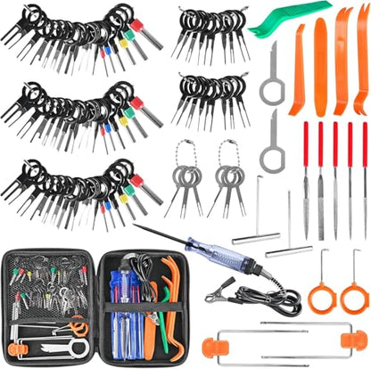 Terminal Removal Kit 96 Pcs - Electrical Connector Pin Extractor Set for Automotive, Car, Household Devices - Depinning and Wire Terminal Release Tools - color: 96 PCS
