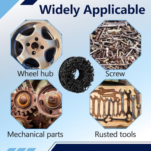 6PCS Wheel Hub Cleaning Pads, 2" Durable Nylon Web Pads, Wheel Stud Cleaner Pads - color: 6-PACK