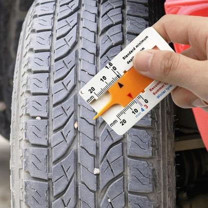 Tread Depth Gauge for Tyres,Tyre Tread Depth Gauge, Auto Car Tyre Tread Depth Gauge Caliper Tire Ruler Vernier Depth Indicator Tire Wheel easure Tool (Blue) - color: Blue