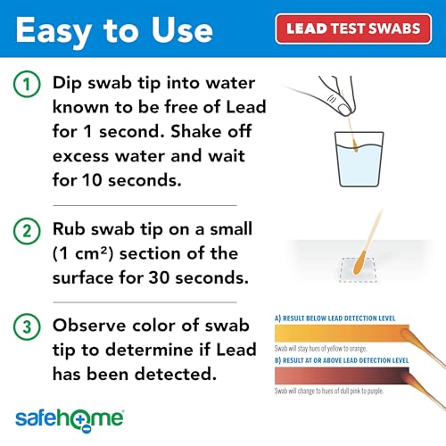 Safe Home® Lead in Solids Combo Test Kit – 10 DIY Swabs + Optional Testing at our EPA Certified Lab – Made in the USA for Homeowners & Contractors – (1 Pack)