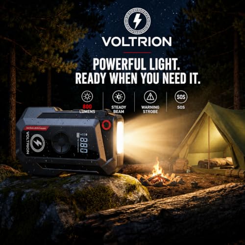 Jump Starter with Air Compressor, 1500A Car Battery Booster 150PSI | 150PSI auto-stop tire inflator, 12000mAh power bank & LED light. Starts 12V gas & diesel, compact cars to semi-trucks