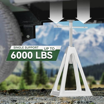 RVGUARD RV Stack Jacks 1 Pack, Aluminum Stabilizer Jacks for RV Trailer Camper, Single Support Up to 6000 Lbs, Adjustable from 11" to 17" - size: 1 Pack