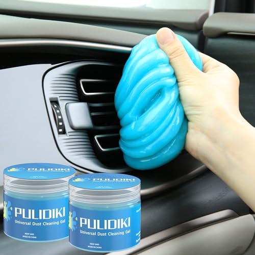 PULIDIKI Car Cleaning Gel Car Cleaning Putty Car Putty Auto Detailing Tools Car Slime Cleaner Dust Cleaning Gel for Car Interior Cleaner Car Cleaning Supplies Cleaning Kit Car Accessories Blue 2Pack - color: Blue(2Pack)
