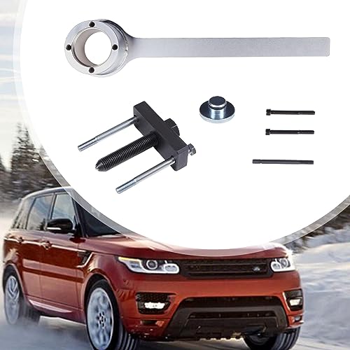 Crankshaft Pulley Removal Tool for Jag-ua-r L-a-n-d R-o-v-er V8 3.2 3.4 4.2 4.4L Engine Crankshaft Pulley Repair Tool with Storage Box