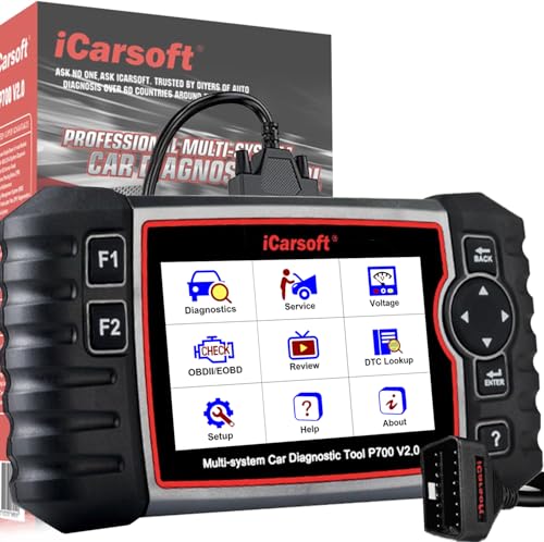iCarsoft P700 V2.0 Diagnostic Scanner for Porsche from 1996 to 2025 9 Essential Services Full System Diagnosis Scan OBD2 Code Reader Battery/O2 Sensor/EVAP Test AutoVIN Lifetime Free Software Update - style: P700 V2.0 for Porsche