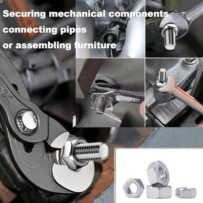 85 Pcs M8-1.25 Hex Nuts, 304 Stainless Steel | Standard Metric Coarse Thread, Hardware Nuts - size: M8 (85Pcs)