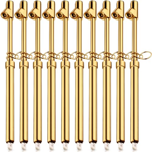 Tallew 10 Pack Dual Head Tire Pressure Gauge Heavy Duty Air Pressure Tire Gauge for Auto Truck Car RV Van Gage Range 10-150PSI, 1-10Bar (Gold) - color: Gold