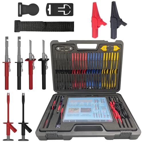 105PCS Automotive Circuit Test Lead Kit with Upgraded Puncture Probes & Meter Hanging Kits - Universal Multimeter Test Lead Set for Car/Truck/Motorcycle Electronic Fault Diagnosis - size: 105-piece