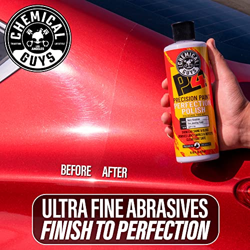 Chemical Guys P4 Precision Paint Perfection Polish - Scratch Remover & Swirl Remover for Cars, Trucks, Motorcycles, & SUVs, Fixes Paint Imperfections & Towel Marks, Restores Gloss & Clarity, 16 oz - style: P4 Perfection Polish