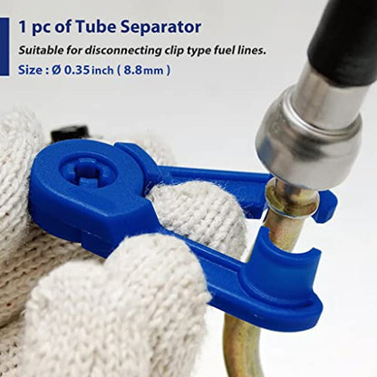 FIRSTINFO Taiwan 7-Piece Auto Steel Line Quick Fluid Stopper Set | 6 Plugs and 1 Tube Separator for Fuel Rail Hose, A/C and Brake Lines, F39292 - size: 6 pcs Plugs + 1 pc Tube Separator Kit