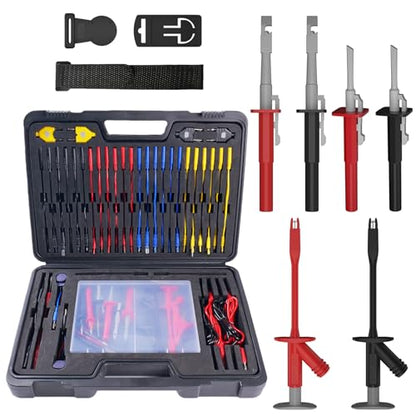 105 Piece Automotive Circuit Test Lead Kit, Multimeter Test Lead Kit, Multimeter Magnetic Kit for Fluke, Breakout Probe Kit, Large Alligator Clips, Voltmeter Leads - size: 105 Pcs Kit