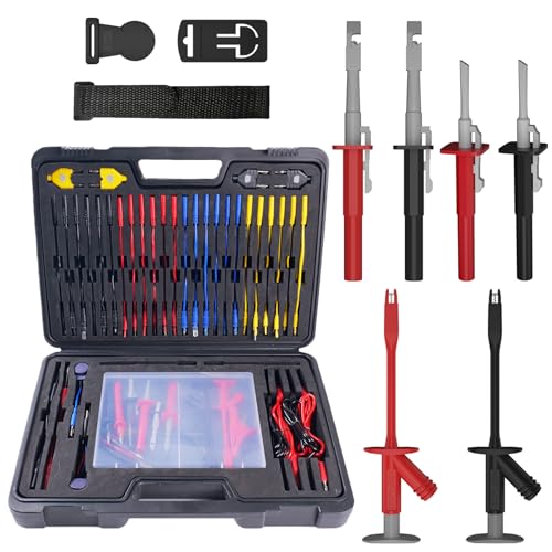 105 Piece Automotive Circuit Test Lead Kit, Multimeter Test Lead Kit, Multimeter Magnetic Kit for Fluke, Breakout Probe Kit, Large Alligator Clips, Voltmeter Leads - size: 105 Pcs Kit