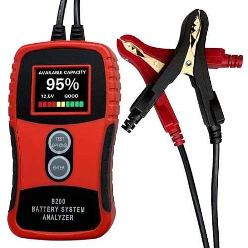 Battery, Charging, & Starting System Diagnostic Tester for 12V & 24V Systems – Digital Analyzer for Automotive Starter, Alternator, Regulator & Diode Ripple – B200 by Tech Professional Service Tools - style: B200