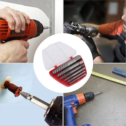 Tyenaza Damaged Screw Extractor Kit, Steel Hardened Portable Broken Bolt Extractor Kit for Automotive Maintenance