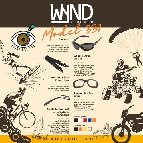 Motorcycle Riding Glasses Extreme Sports Wrap Sunglasses - color: Black | Amber