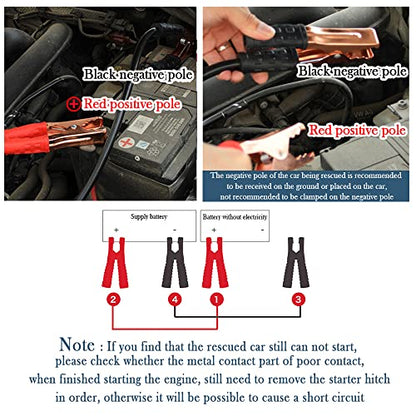 67" 150A Heavy Battery Duty Jumper Cables - Alligator Clips Electrical Battery Clamps for Emergency Roadside Assistance - Universal Jumper Cables for Car Truck Van Bus