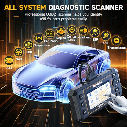2026 FOXWELL NT624 Elite OBD2 Scanner, All-System 8 Resets Code Reader | Upgraded from NT614, ABS Bleeding, EPB, Oil, Battery Registration, SAS, Throttle, Injector & DPF Scan Tool for DIY Mechanics