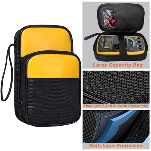 Multimeter Automotive Test Leads Kit with Soft Carrying Case Wire Piercing Clip Puncture Probes Wire Replaceable Precision Sharp Probes for Digital Electrical Multimeter Testing