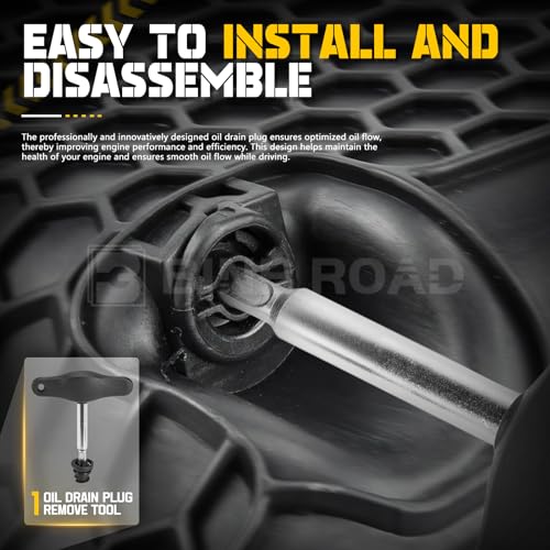 1 Set Car Engine Oil Drain Plug with Install Tool Compatible with Audi A1 A3 A4 A5 Q3 Q5 Volkswagen Golf GTI (Replaces 06L103801) - color: 1 Set
