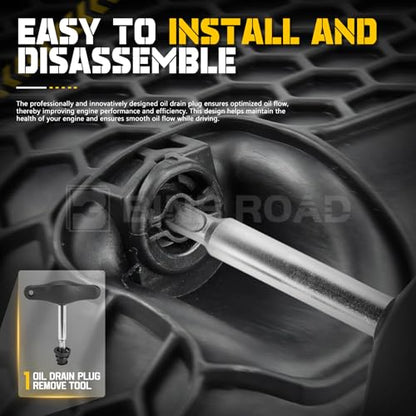 1 Set Car Engine Oil Drain Plug with Install Tool Compatible with Audi A1 A3 A4 A5 Q3 Q5 Volkswagen Golf GTI (Replaces 06L103801) - color: 1 Set