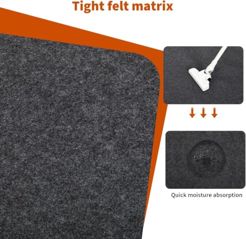 Towallmark Garage Floor Mat 8.5' x 6.6', Thick Premium Felt with Waterproof Backing, Heavy Duty Oil Absorbent Non-Slip Mat Protects Garage Floor for Large SUV, MPV, Pickup Truck & RV - size: 6.6' x 8.5'