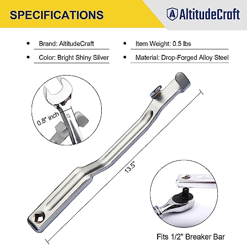Wrench Extender tool, Wrench Extension with 1/2" Square Hole, can be extended twice, Extension Wrench,Increase Torque in Tight Spaces, Torque Amplifier Tool - style: Wrench Extender Tool Bar