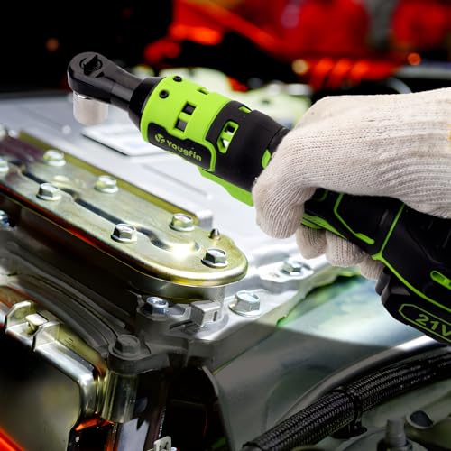 Electric Ratchet Wrench 21V, 3/8" Cordless Ratchet Wrench 40 N.M, Battery Powered Ratchet with Battery & Charger (2.0Ah), Power Socket Torque Wrench Ratchet with 7 Sockets