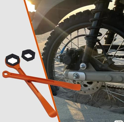 Motorcycle Tire Changing Spoons Lever Iron Tool Wrench Set Tire Repair Tool | Combo Axle Tire Wrench Kit 10MM/0.39'' 13MM/0.51'' 22MM/0.87'' 27MM/1.06'' 32MM/1.26'' For MX Motocross Pit Bikes